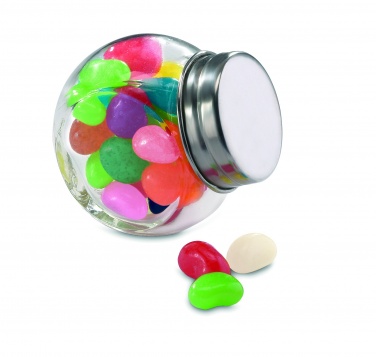 Logo trade advertising products image of: Glass jar with jelly beans