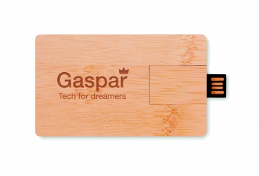 Logo trade advertising products image of: 16GB bamboo casing USB
