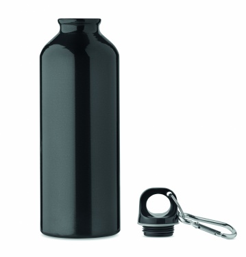 Logo trade promotional products picture of: 500 ml single-walled water bottle made of recycled aluminum with a carabiner