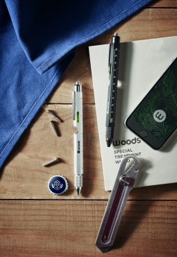 Logo trade advertising product photo of: Spirit level pen with ruler