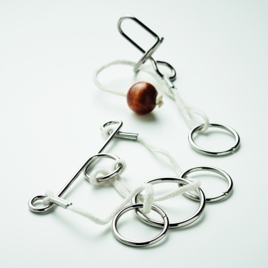 Logo trade promotional giveaways picture of: Set of 2 metal brain teasers