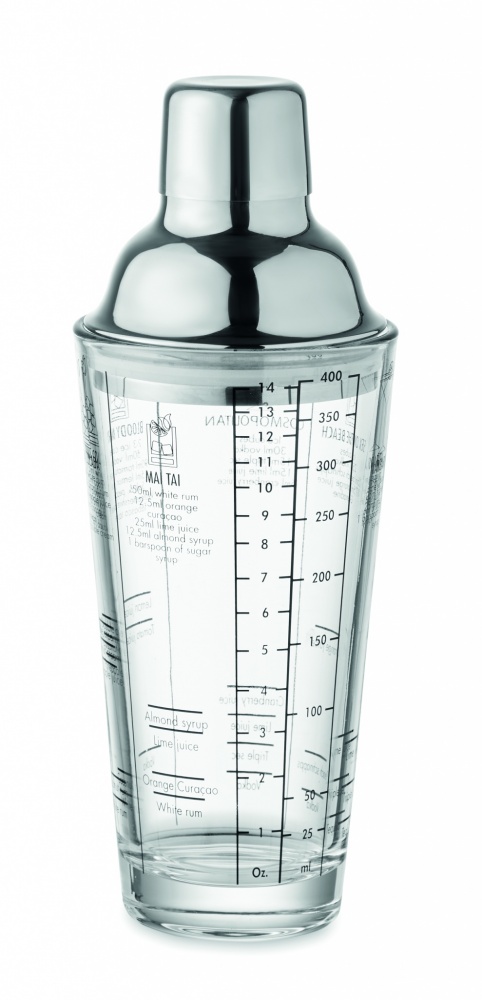 Logo trade promotional merchandise photo of: Glass cocktail shaker 400 ml