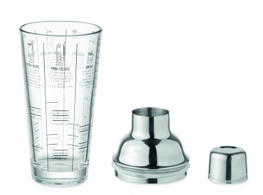 Logo trade advertising products picture of: Glass cocktail shaker 400 ml