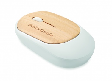 Logo trade corporate gifts image of: Wireless mouse in bamboo