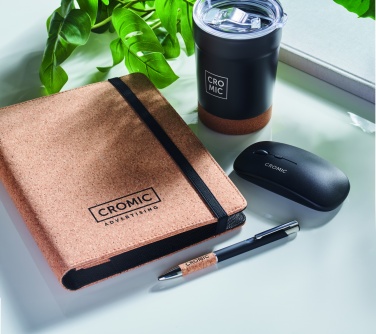 Logo trade promotional products image of: A5 portfolio in cork