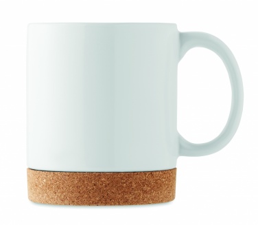 Logo trade business gifts image of: Ceramic cork mug 280 ml