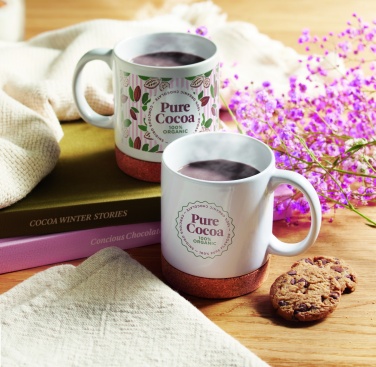 Logotrade promotional product picture of: Ceramic cork mug 280 ml