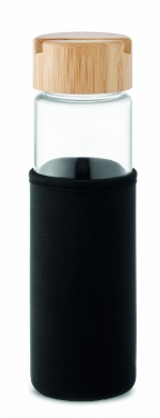 Logo trade promotional merchandise picture of: Glass bottle bamboo lid 600ml