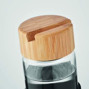 Logotrade promotional item picture of: Glass bottle bamboo lid 600ml