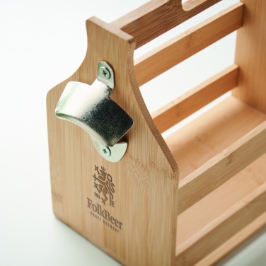 Logo trade promotional giveaways picture of: 6 beer crate in bamboo