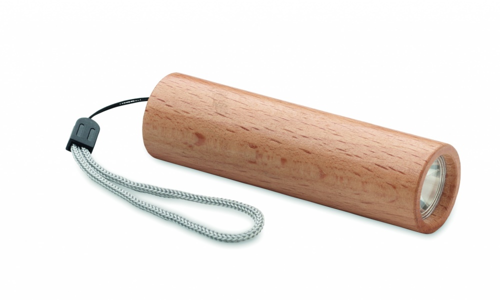Logotrade advertising product picture of: Beech wood rechargeable torch