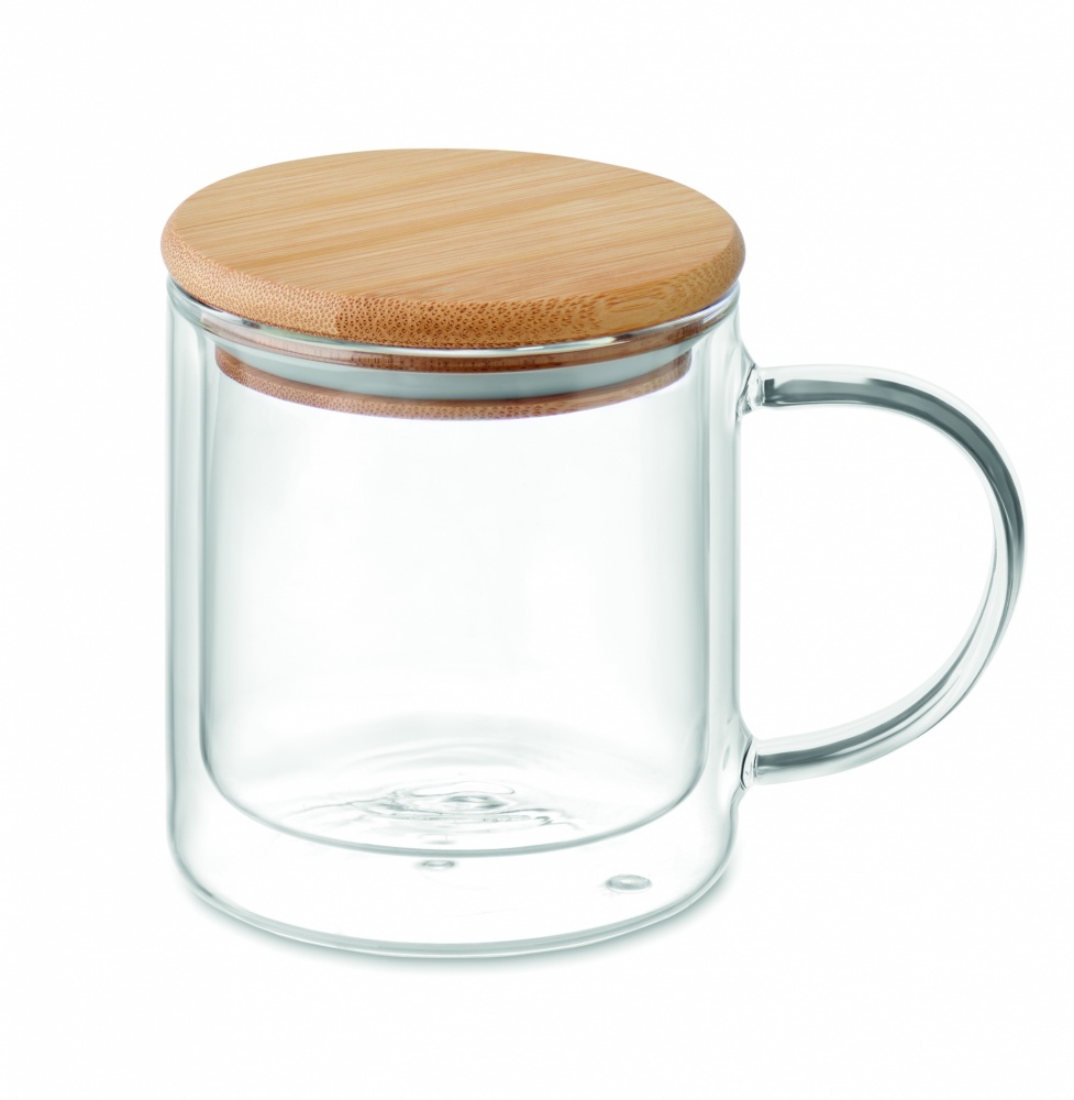 Logo trade promotional giveaways image of: Double wall borosilicate mug