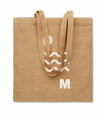 Logo trade business gift photo of: Jute long handled shopping bag