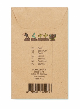 Logo trade advertising products image of: Basil seeds in craft envelope