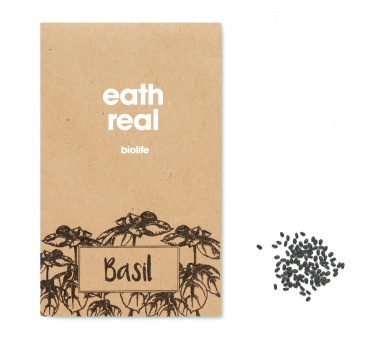 Logo trade promotional item photo of: Basil seeds in craft envelope