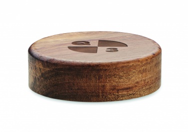 Logo trade advertising product photo of: Wireless charger in acacia 15W