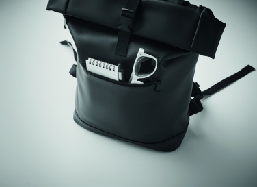Logo trade promotional items image of: Laptop PU Rolltop backpack