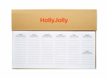 Logo trade promotional giveaway photo of: Weekly desktop planner