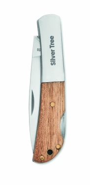 Logotrade promotional gift picture of: Foldable knife in acacia wood