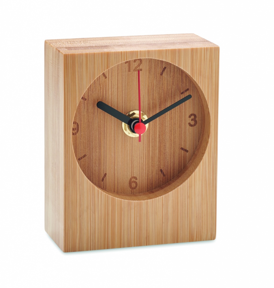 Logotrade promotional merchandise picture of: Bamboo table clock