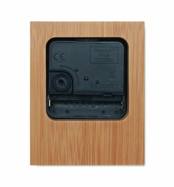 Logo trade corporate gifts image of: Bamboo table clock