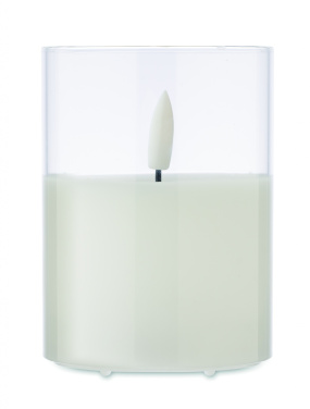 Logo trade promotional item photo of: LED wax candle in glass holder