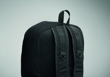 Logotrade corporate gift picture of: A 15-inch laptop backpack made of recycled pre-consumer cotton with customizable printing