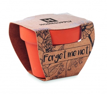 Logo trade promotional gift photo of: Terracotta pot 'forget me not'