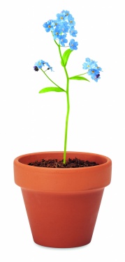 Logo trade business gifts image of: Terracotta pot 'forget me not'