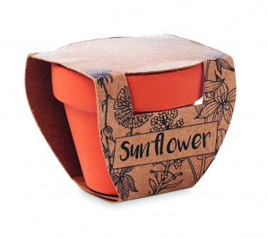 Logo trade promotional merchandise picture of: Terracotta pot 'sunflower'