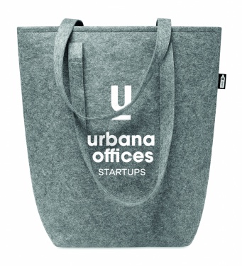 Logo trade promotional giveaways image of: RPET felt shopping bag