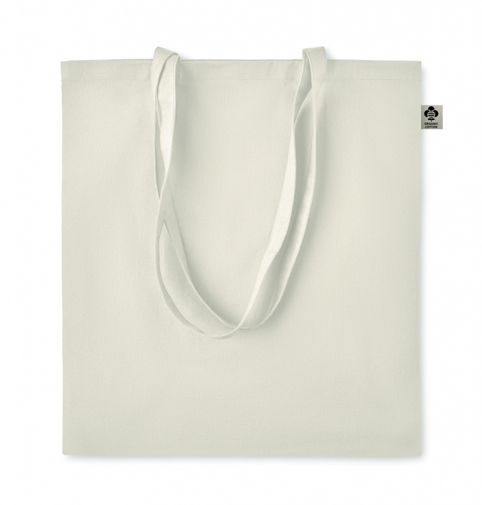 Logo trade promotional merchandise photo of: Organic cotton shopping bag