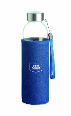Logotrade promotional item picture of: Glass bottle in pouch 500 ml
