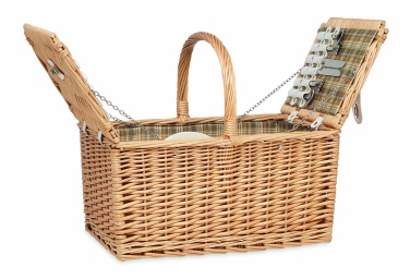 Logotrade promotional gift image of: Wicker picnic basket 4 people