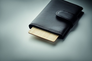 Logo trade business gifts image of: RFID card in bamboo material