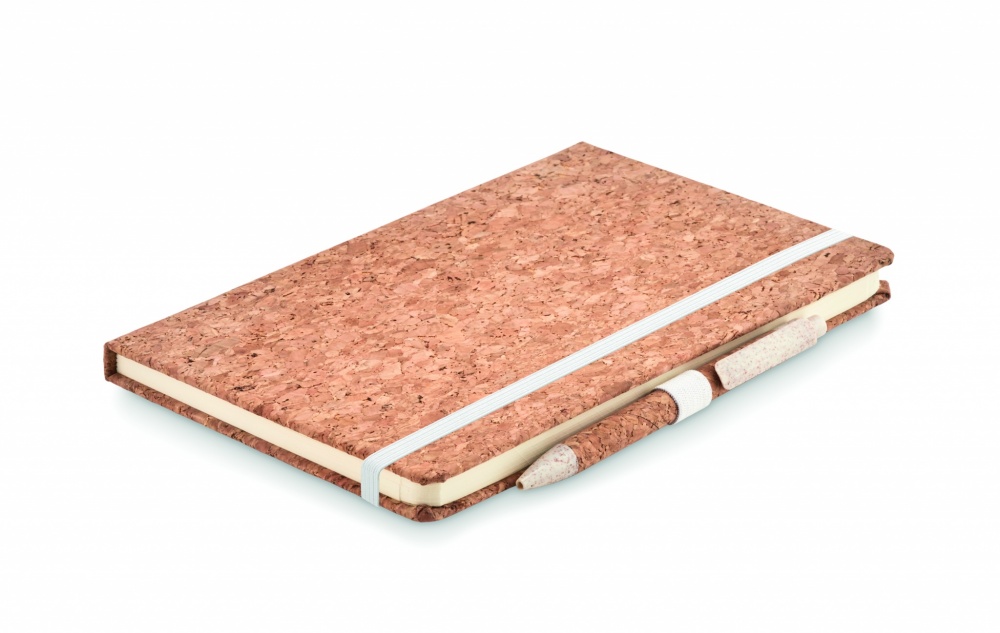 Logo trade promotional products image of: A5 cork notebook with pen