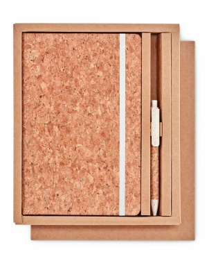 Logotrade promotional merchandise picture of: A5 cork notebook with pen