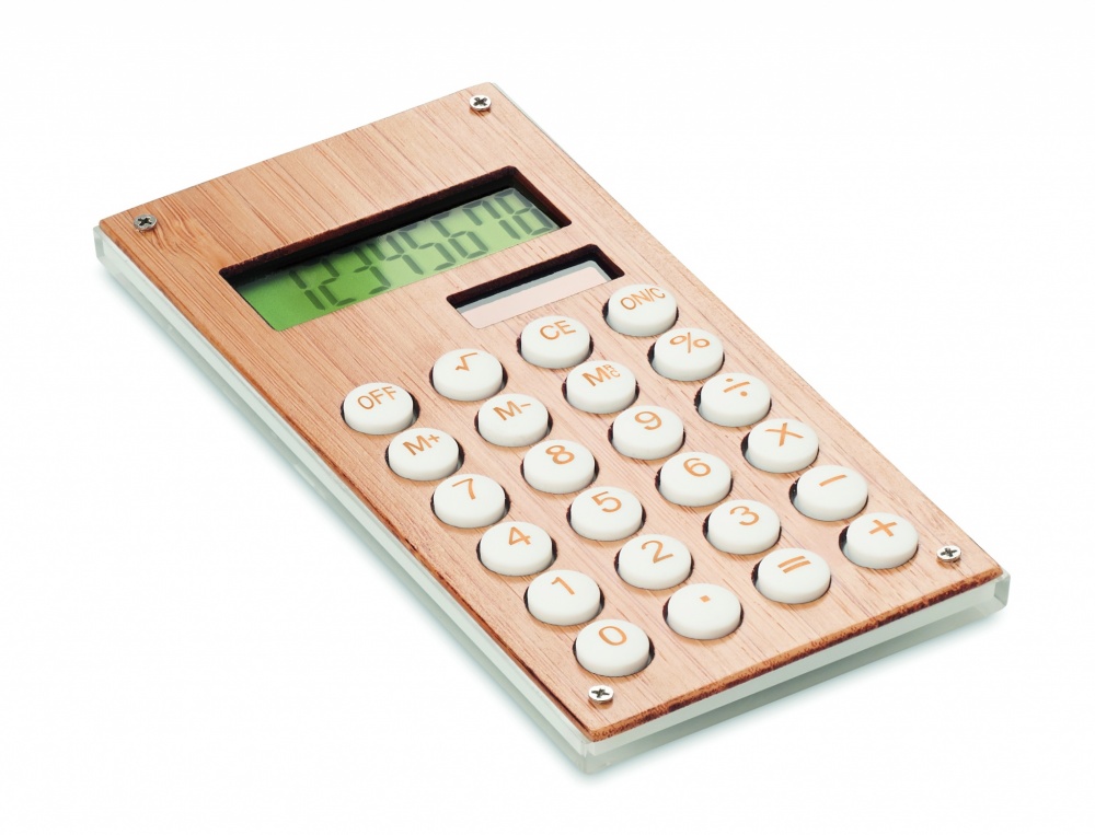 Logotrade advertising products photo of: 8 digit bamboo calculator