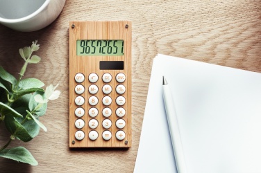 Logotrade promotional products photo of: 8 digit bamboo calculator