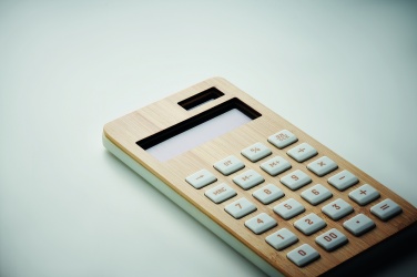 Logo trade advertising products image of: 12 digit bamboo calculator