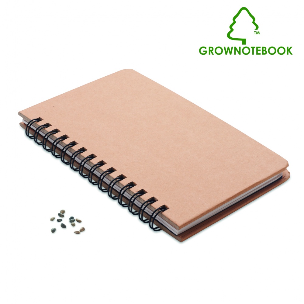Logotrade promotional item picture of: A5 Pine tree GROWNOTEBOOK™