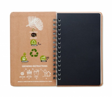 Logotrade corporate gift image of: A5 Pine tree GROWNOTEBOOK™