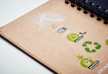 Logotrade corporate gift picture of: A5 Pine tree GROWNOTEBOOK™