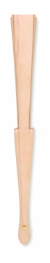 Logo trade advertising products image of: Wood hand fan with cork fabric