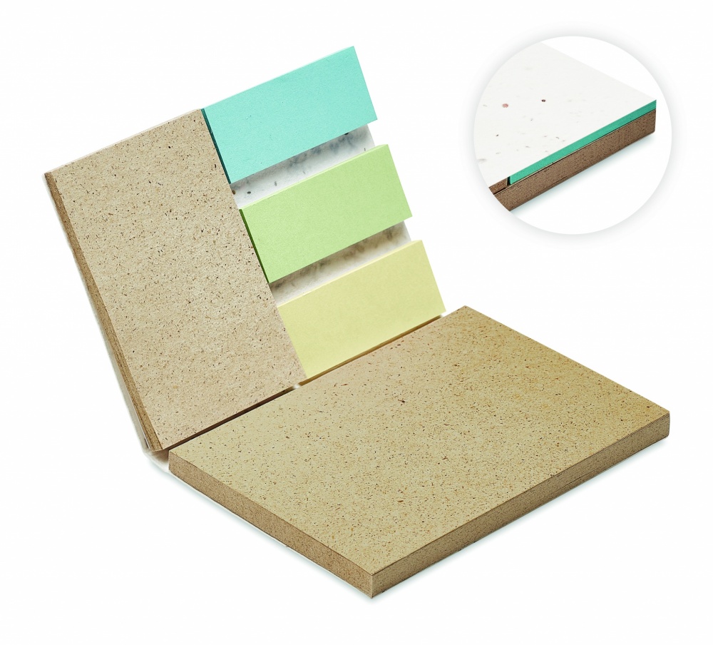 Logo trade promotional merchandise picture of: Grass/seed paper memo pad