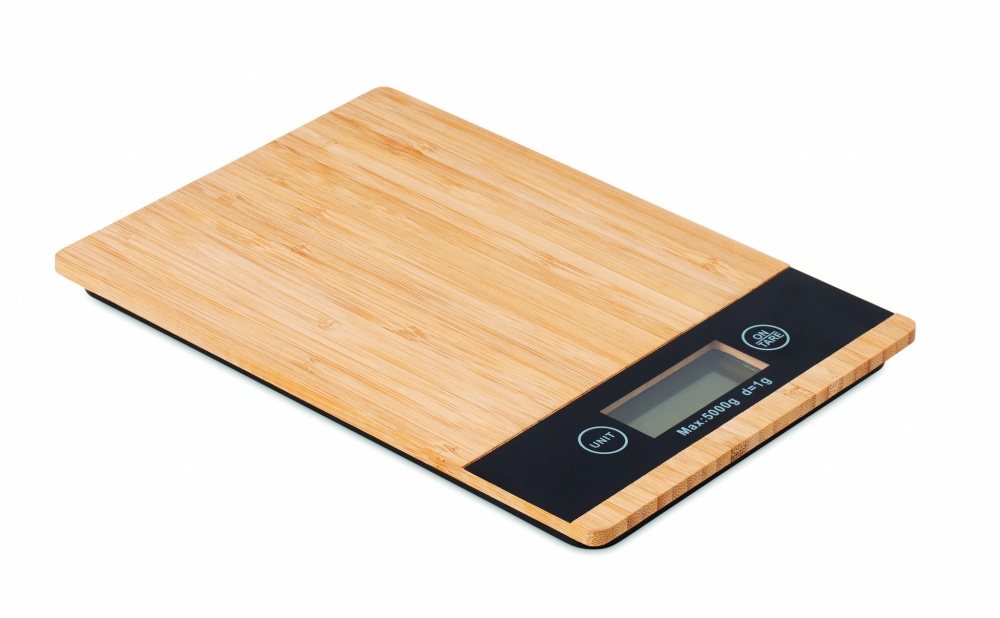 Logo trade business gift photo of: Bamboo digital kitchen scales