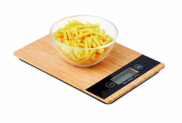 Logo trade promotional giveaways picture of: Bamboo digital kitchen scales