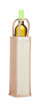 Logo trade promotional giveaways picture of: Jute wine bag for one bottle