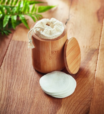 Logo trade promotional giveaway photo of: Bamboo fibre cleansing pad set