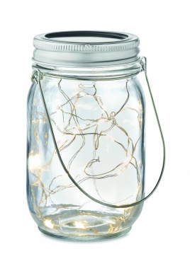 Logo trade promotional products image of: Solar mason jar outdoor lamp